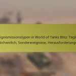 Ereignismissionstypen in World of Tanks Blitz: Täglich, Wöchentlich, Sonderereignisse, Herausforderungen